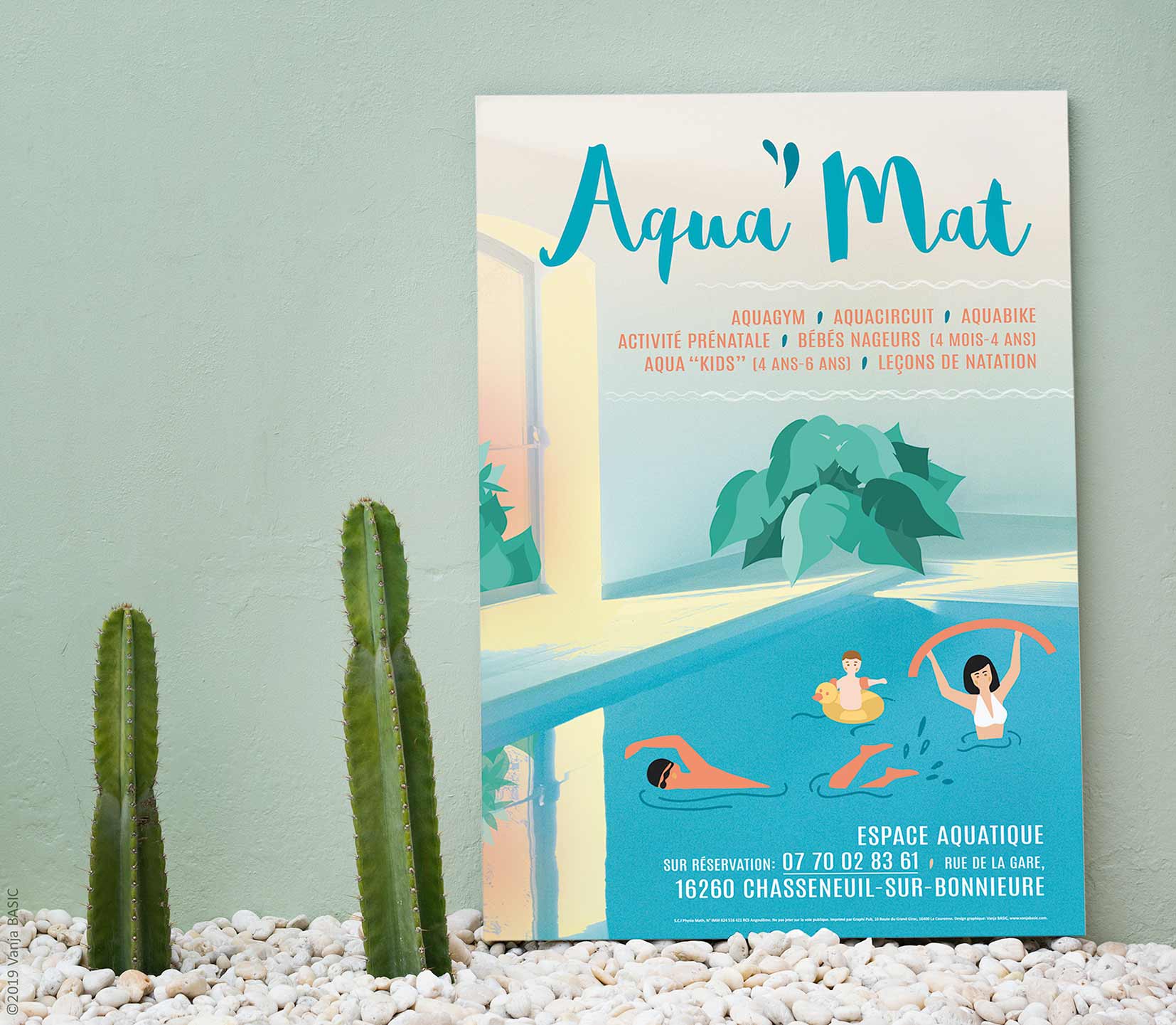Affiche pour l’espace aquatique « Aqua’Mat » à Chasseneuil-sur-Bonnieure