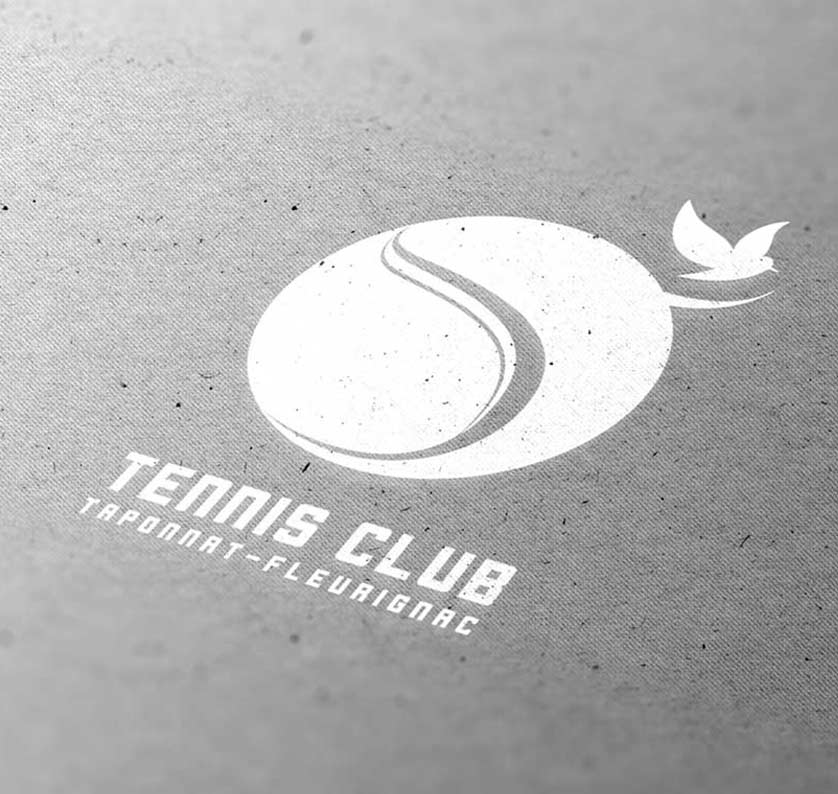 Logo pour le Tennis Club Taponnat-Fleurignac, par Vanja BASIC, graphiste et illustratrice à Bordeaux