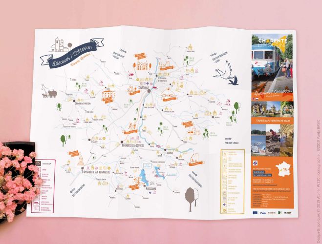 Illustrations pour les cartes touristiques de la Charente Limousine