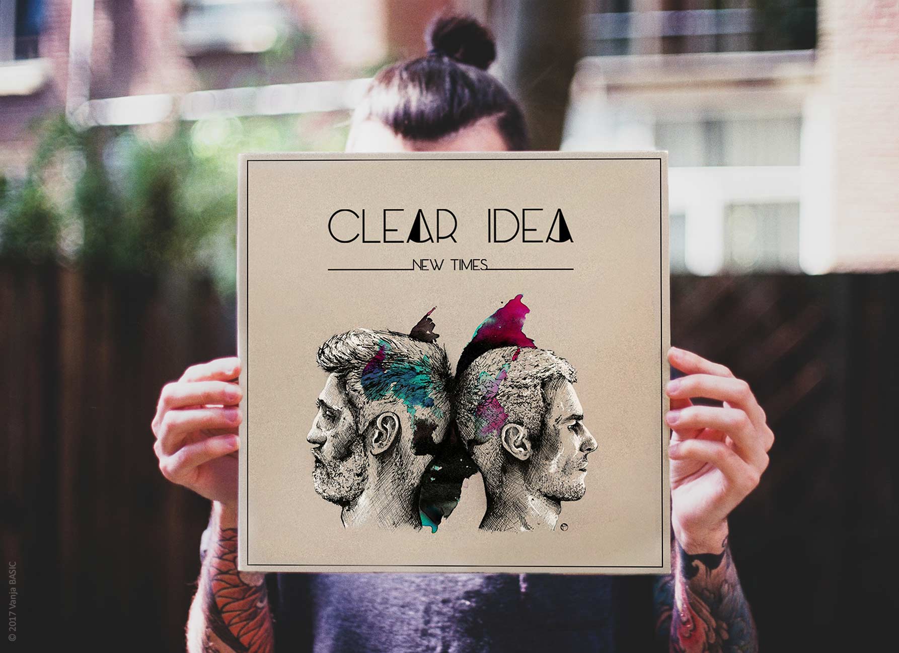 Pochette d’album « New Times » et logo pour Clear Idea, groupe de pop rock anglophone